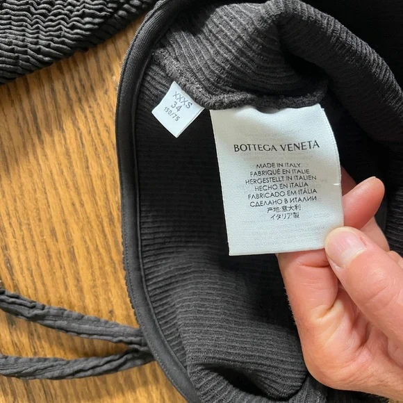 Bottega Veneta swimsuit 2 piece crinkle BV pool XXS 34 Daniel Lee 2020 black XS - Picture 4 of 9